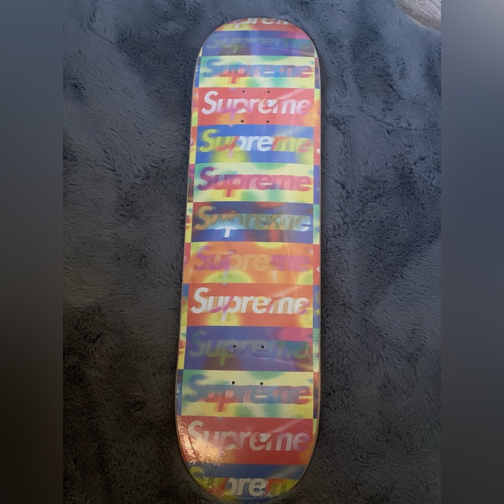 Supreme Skateboard Distorted Logo (Yellow)